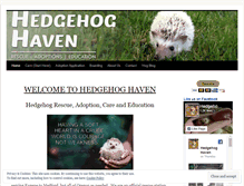 Tablet Screenshot of hedgehoghaven.com